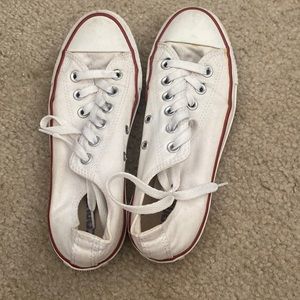 Worn white converse